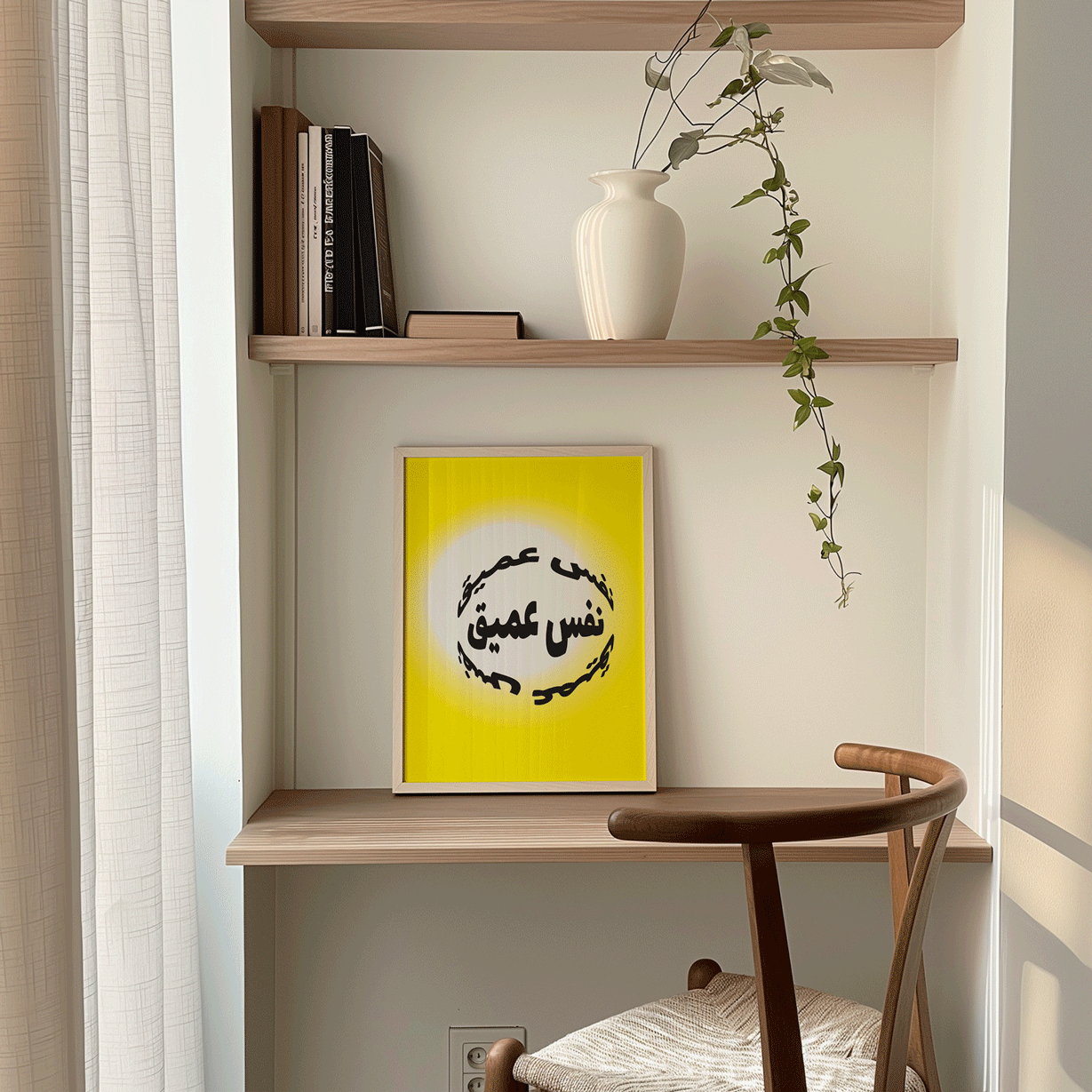 Yellow Nafas Amiq (Take A Deep Breath) by Tiffany Murr – Poster | Sawahood