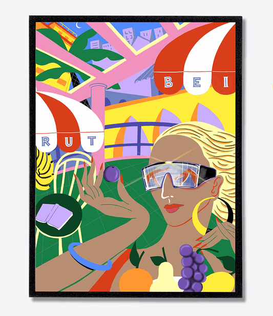 Funky Town by Pamela Mansour – Poster Print | Sawahood